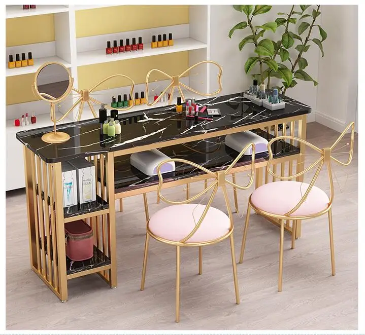 Net red manicure table simple single and double manicure table European manicure table and chair set economical manicure table european style simple manicure table net red double manicure table chair set