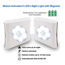 Светодиодный светильник с датчиком индукции инфракрасный датчик движения из pir лампы батарея Магнитная лестница шкаф под шкаф квадратный Внутренний Ночной светильник