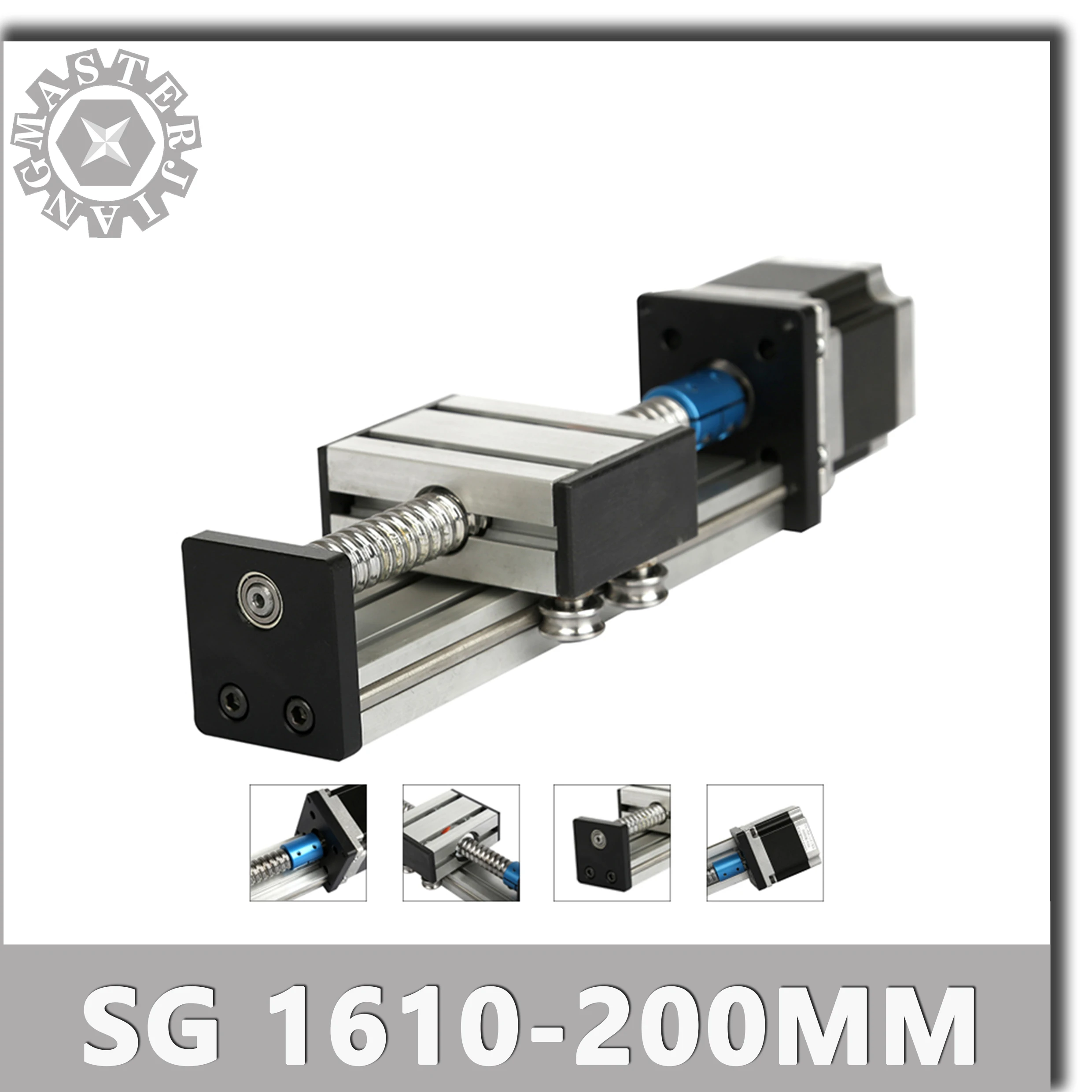 SG SFU1610-200mm Stage C Linear Guide Rails Ball Screw 200mm Travel Length Actuator System Module Table CNC Guide. | Обустройство