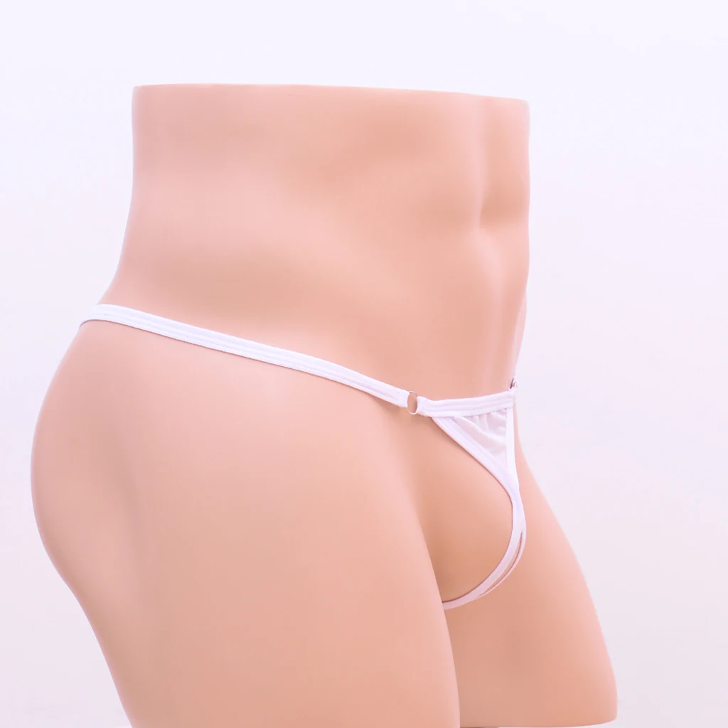 Mens Open Crotch Underwear T Back Thong