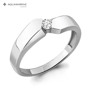 

Ring AQUAMARINE with cubic zirconia, silver 925