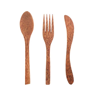 100% Organic Coconut Knife Spoon Fork Cutlery Set Eco Friendly Kitchen Utensils » Planet Green Eco-Friendly Shop