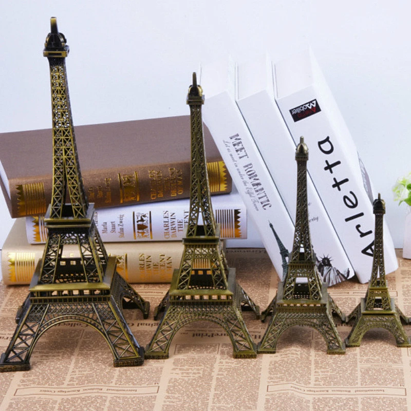 Figurine Statue Toys Model Souvenir Crafts Paris-Tower Home-Decor Bronze Metal Children