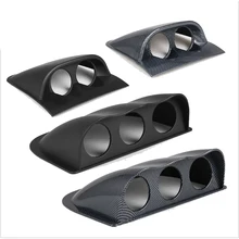 Кронштейн для модификации автомобиля, универсальный черный чехол из углеродного волокна, 2 дюйма, 52 мм Кронштейн для модификации автомобиля, универсальный черный чехол из углеродного волокна, 2 дюйма, 52 мм