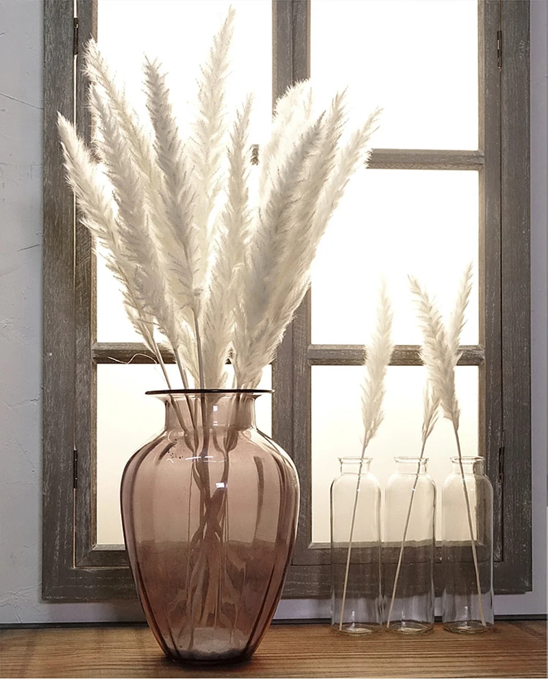 7pc Natural Dried Small Pampas Grass - Wedding Boutique