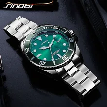 SINOBI, водонепроницаемые, с календарем, выпуклые линзы, Роскошные, Топ бренд, вращающийся ободок, спортивные, Relogio Masculino, Rolexable, мужские кварцевые часы, 19
