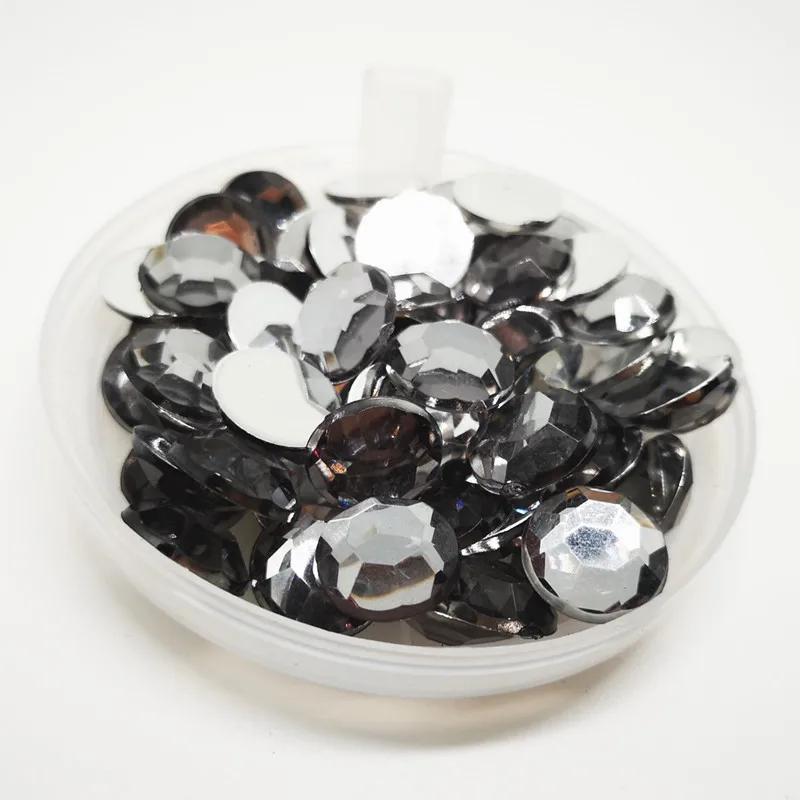 

12MM Acrylic Flat Back Many Sizes Many Colors Half Round Facets Acrylic Rhinestone Glue On Acrylic Beads Dress Decorations DIY