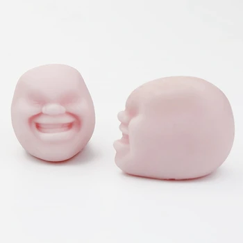 

Novelty Toy Face Human Ball Pressure Vent Reduce Anti-Stress Ball Squeeze Rising Soft Rubber Stress Relief Gift