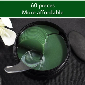 

60pcs Green Seaweed Repair Eye Patches Remove Dark Circles Moisturizing Eye Mask Crystal Collagen Gel Mask Eye Skin Care