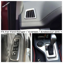 

Stainless Steel Interior For Ford Ranger / Everest / Endeavour 2015 - 2020 Gear Shift Panel Dashboard AC Decorative Cover Trim