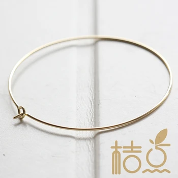 

Solid Brass Base Round Earring Finding - Earring Hook - Earring Hoop 50x0.8mm (3735C)