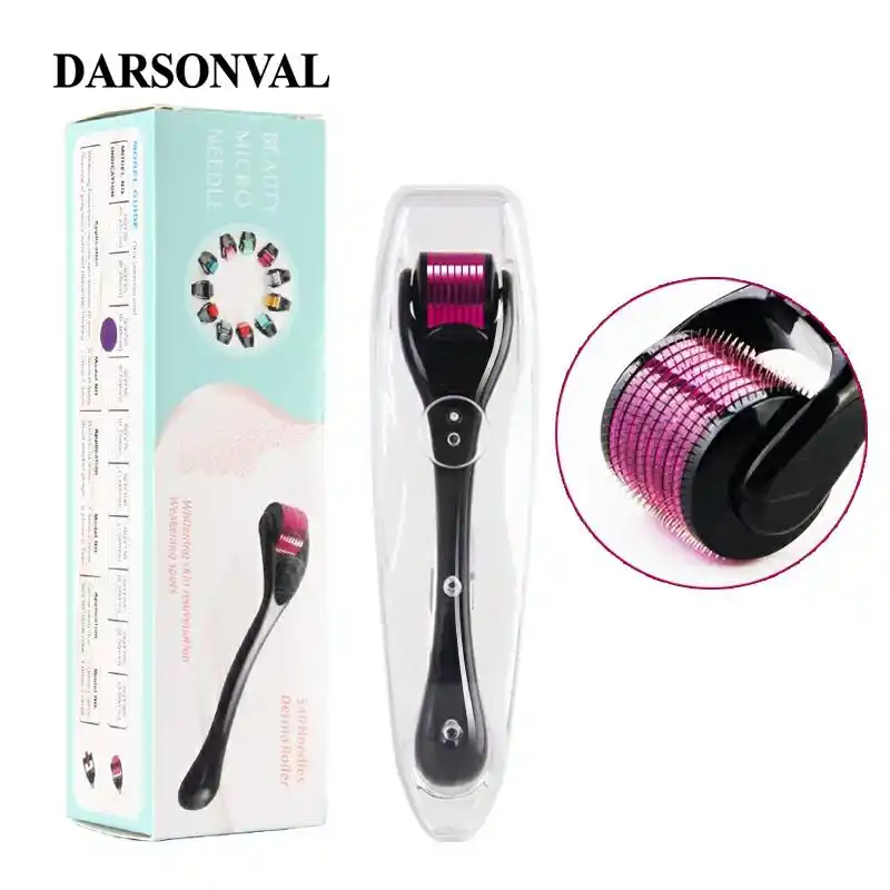 Дарсонваль 540 derma ролика чистой microneedling 0,2/0,25/0,3 мм иглы Длина titanium дерма-ролик microniddle ролик для ухода за кожей лица - изображение