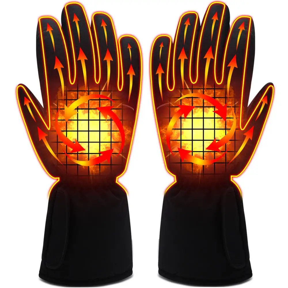 Winter Heated Gloves for Men and Women Hand Warmer Thermal Heating Gloves Water-resistant for Winter Outdoor Indoor Activites