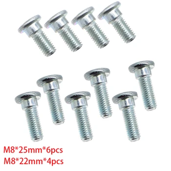 

6X M8x25 and 4X M8x20 shouldered Front brake rotor bolts for Honda ATV Quad Sportrax 400 450 TRX400EX TRX450R TRX400X TRX450ER
