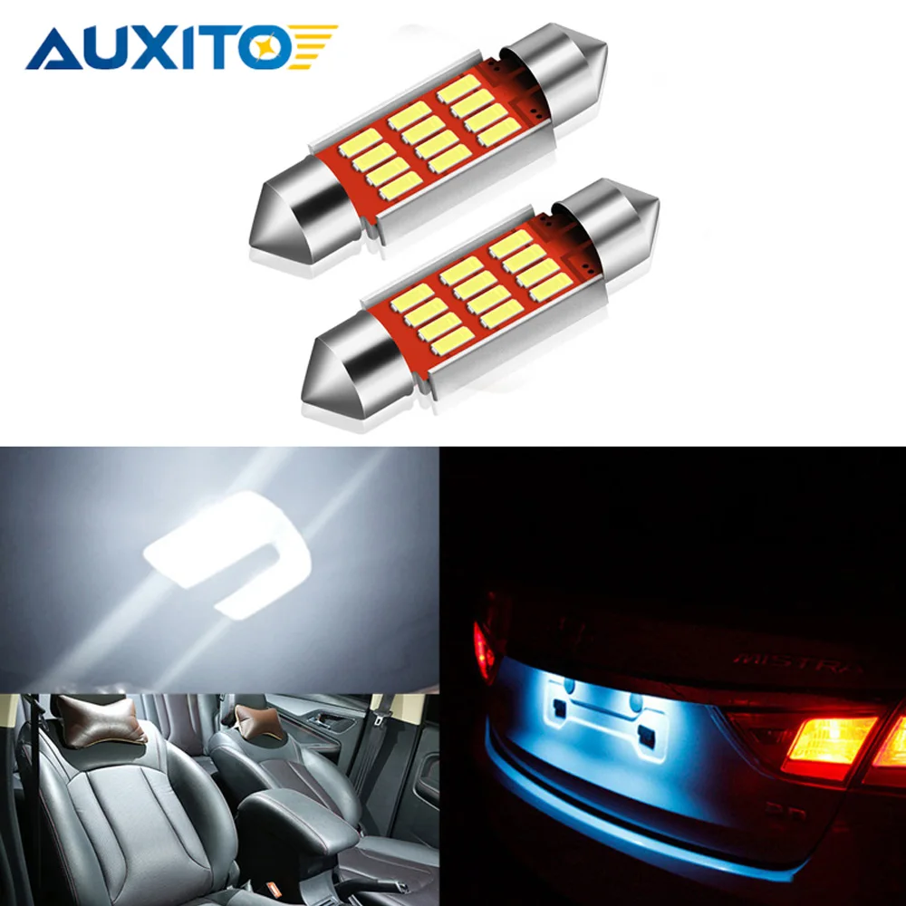 

2 шт. C5W светодиодный CANBUS Festoon 36 мм без ошибок 4014 SMD светодиодный светильник для чтения Doom для Audi A4 B6 B8 A3 Q7 TT 8n BMW E90 E60 E46 X5 E53