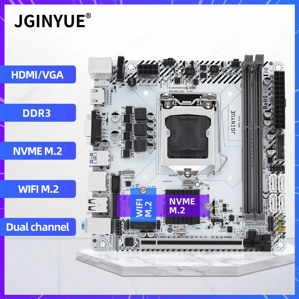 JINGYUE B85 материнская плата LGA 1150 Поддержка процессоров Intel Pentium/Core ЦП Xeon DDR3 16G