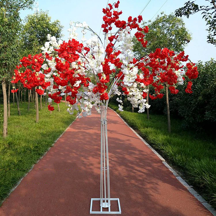 JAROWN Artificial Cherry blossom Flower Pink Cherry Tree Sakura Wedding Stand Iron Arch Frame Party Decoration Home Backdrop Wall Decor (18)