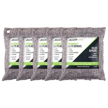 

5 Packs Charcoal Odor Eliminator Bags Activated Bamboo Charcoal Deodorizer for Car Closet Shoes