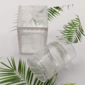 

Transparent Nail Stamper Scraper Set Dual-ended with Lid Silicone Stamper