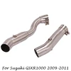 Slip for Suzuki GSXR1000 2009 2010 2011 Motorcycle Exhaust Mid Link Pipe Connect Tube 51MM