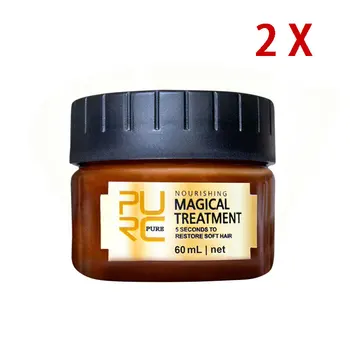 

Hair Mask 2pcs Magical Treatment Mask 5 Seconds Repairs Damage Restore Soft Hair 60ml Keratin Hair & Scalp Treatment Do Włosów