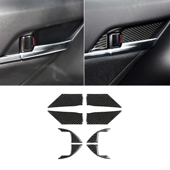 

Car Carbon Fiber Interior Door Handle Bowl Decorative Cover Trim Decorative Cover For Toyota Camry 2018-2019