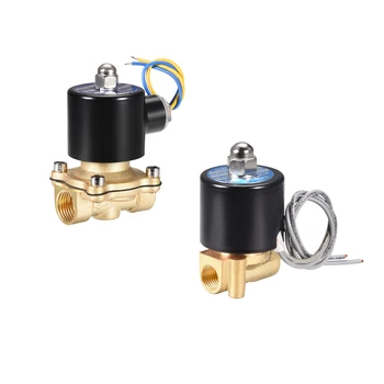 

uxcell 1pc Electric Solenoid Valve Normally Closed 0.25" 0.5" 0.75"PT DC 12V/24V/36V AC 24/36/110V Brass Direct Acting