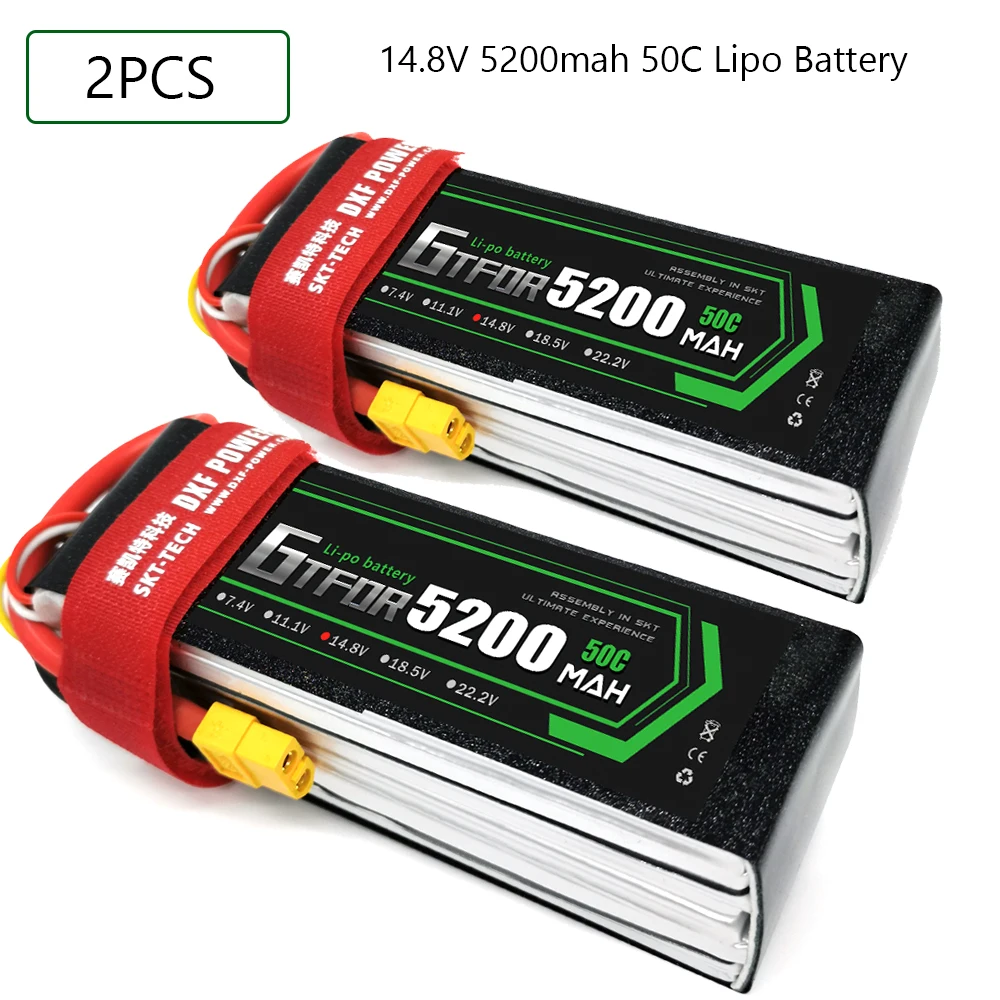 GTFDR Lipo battery 14 8 V 5200MAH 50C 100C AKKU LiPo 4S аккумулятор Deans для грузовика fpv дрона Rc вертолета
