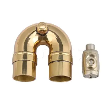 

Yibuy Gold Trumpet No.2 U Shape Elbow Tube w/ Water Drain Valve Assembly Part