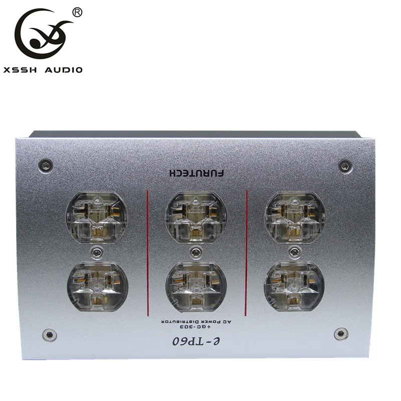 Hi-End Copper Gold plated AC 20A Power Receptacle Wall Outlet Power Distributor