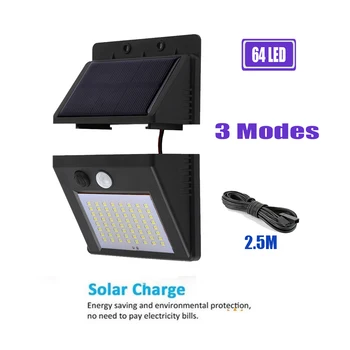 

Solar Light Garden Lamp 64/30 LED Outdoor Wall Lights Body Induction Motion Sensor Led Super Bright Courtyard Waterproof Solar L