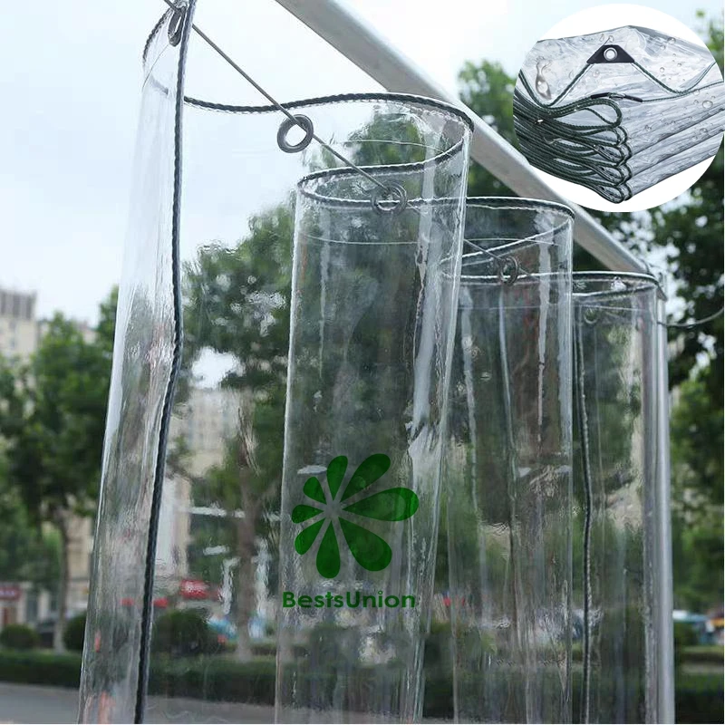 Lona de plástico transparente para exteriores, lona impermeable de PVC de  0,32 MM para jardín, balcón, puerta y ventana - AliExpress