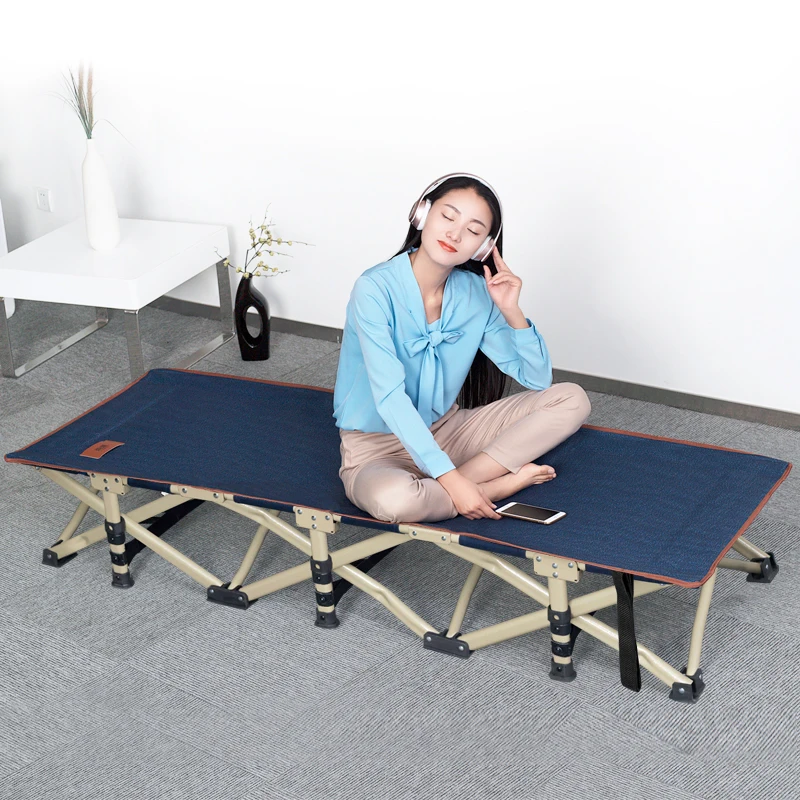 

New Folding Bed Single Do Noon Bed Recliner Folding Protection Waist Lunch Rest Bed Adult Simple Marching Bed