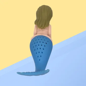 

Mermaid Silicone Tea Infuser Tea Loose Leaf Tea Strainer Filter Diffuser Kitchen Tools Gadgets (Golden Yellow)