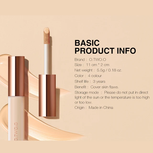 O.TWO.O Liquid Concealer Cream Waterproof Full Coverage Concealer Long Lasting Face Scars Acne Cover Smooth Moisturizing Makeup 4
