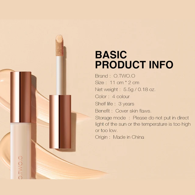 O TWO O Liquid Concealer Cream Waterproof Full Coverage Concealer Long Lasting Face Scars Acne Cover
