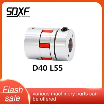 

1PCS Flexible plum clamp coupler D40 L55 shaft size CNC Jaw shaft coupling/8/10/12/14/16/18/20/22mm D40L55