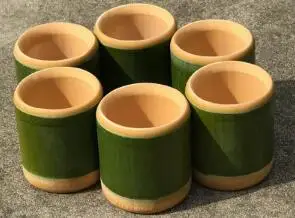 

Now cut the processing of natural bamboo tube, bamboo cup, bamboo wine glass, fresh bamboo