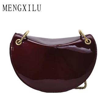 

High Quality Sequin Patent Leather Shoulder Bag Women Handbag Vintage Crossbody Women Messenger Bags Small Shoulder Bag Purse