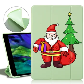 

For iPad Mini 5 iPad Case Christmas Tree Cases Soft Silicone Back Funda Protective Covers iPad 7th Generation Case Air 1 2 Coque