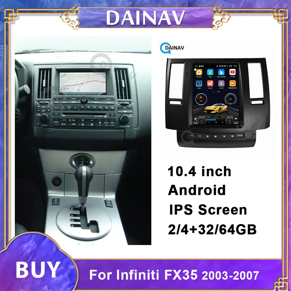 

Vertical Screen Car Radio Stereo For Infiniti FX35 2003 2004 2005 2006 2007 Car Autoradio GPS Navigation Multimedia DVD player