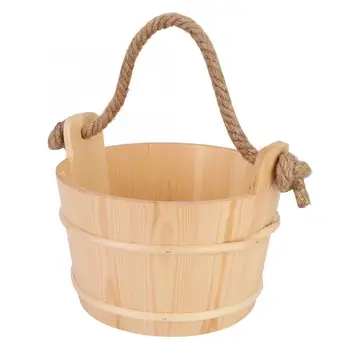 

Bathroom Accessories Kits 6L Sauna Bucket Barrel Wooden Sauna Accessories for Spa Shower Supplies Bathroom Bathroom Shower