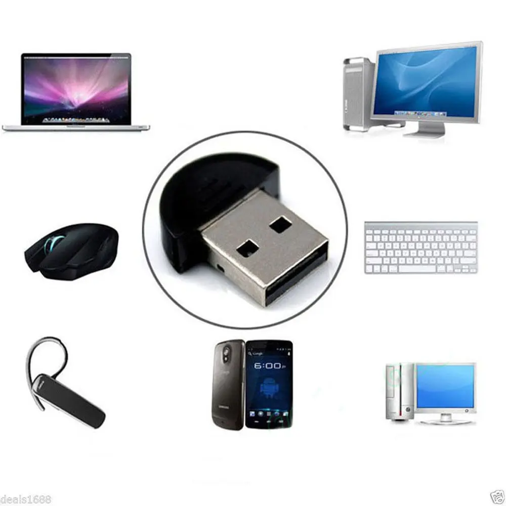 New Mini USB2.0 EDR Wireless Bluetooth Dongle Adapter Laptop PC Win Xp Win7 8 10