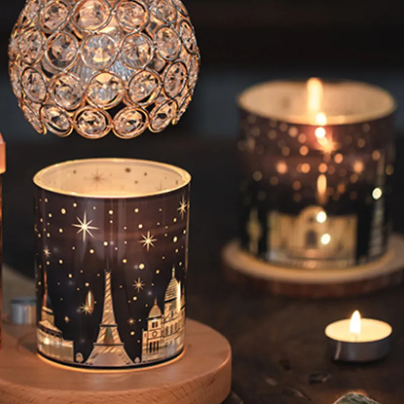 1PC INS LED Paris Candle Romantic Lavender Rose Aromatherapy Scented Relaxing Birthday Xmas New Year Party Girl Gift Home Decor | Дом и сад