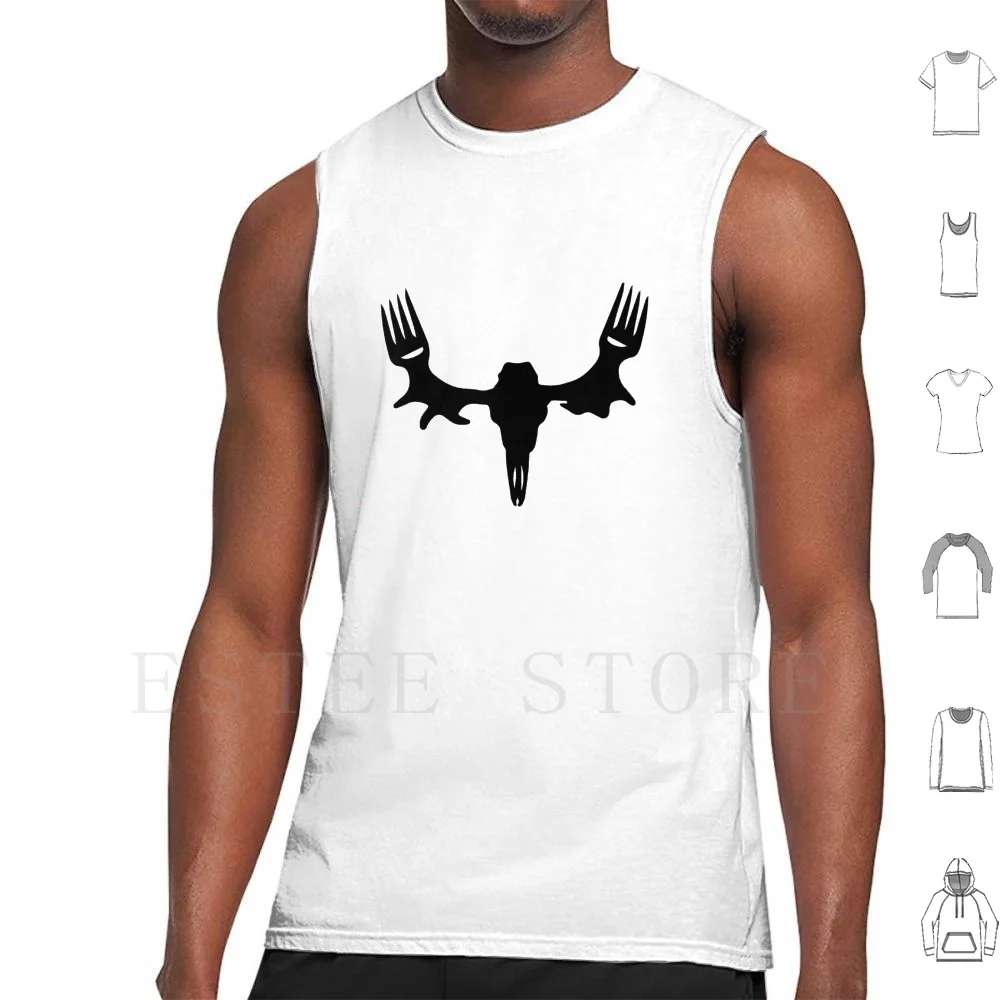 Mangiatore Di Carne Cranio Canottiere Canottiera Mangiatore Di Carne Logo Caccia Cacciatore Alce Cranio Cervo Carne Buck