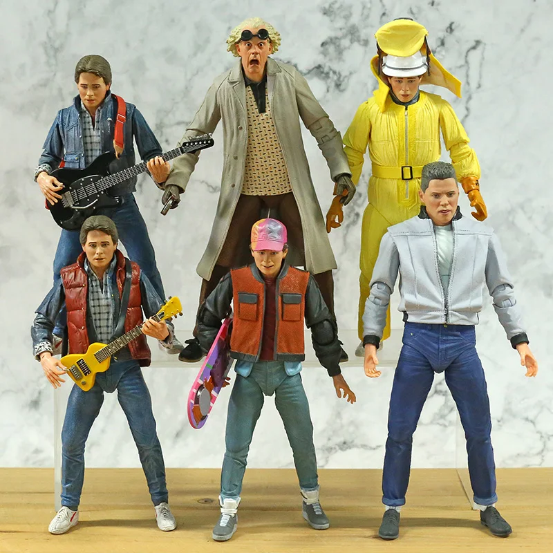 Фигурка из фильма Назад в будущее для научной фантастики: Марти макfly Biff tanen Dr. Brown 7
