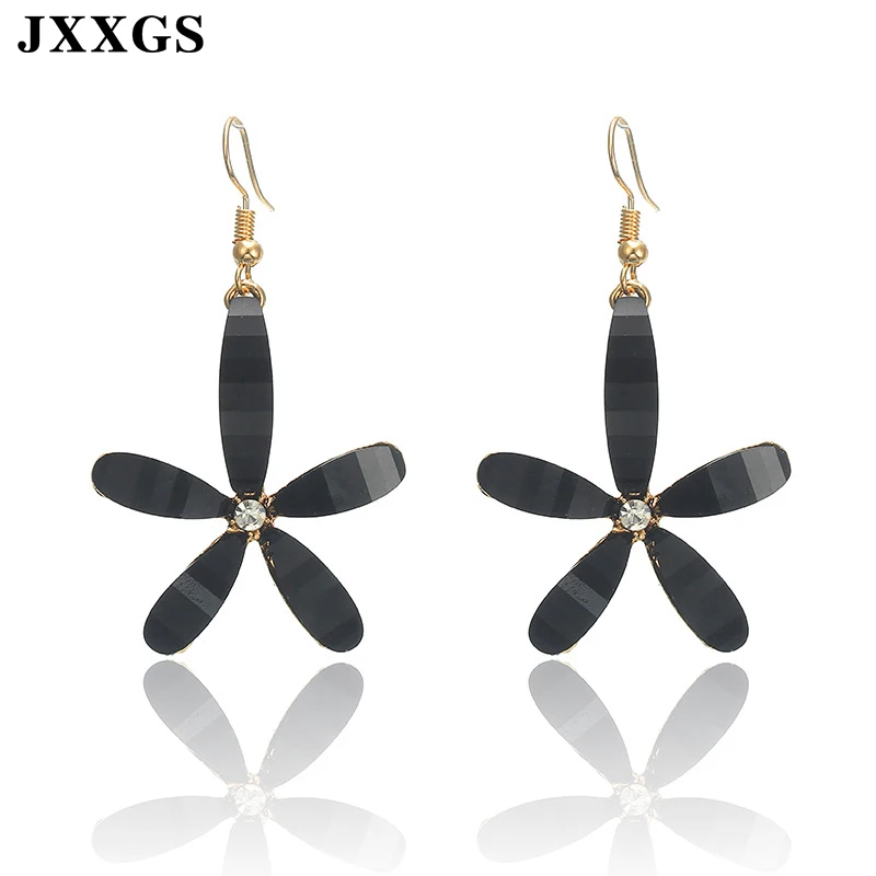 JXXGS модные/женские серьги корейские пять листьев цветок висячие для женщин