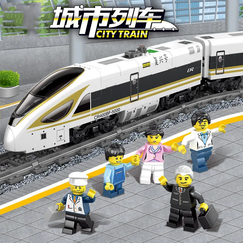 

KAZI Building Blocks Fuxing Electric Train with Camera Track Children'S Educational Assembled Boy Toy Gift 98228-29
