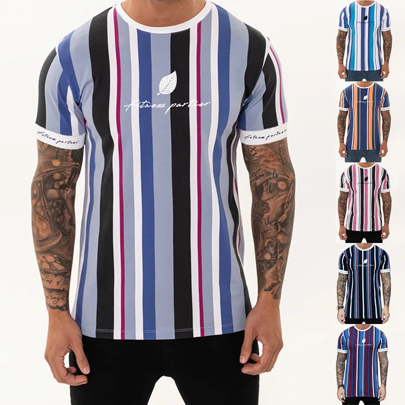

2019 Men's Fashion Summer Casual Men's T-Shirt Print Short Sleeve Round Neck Slim streetwear men Brand T-Shirt Fitness T-Shirt