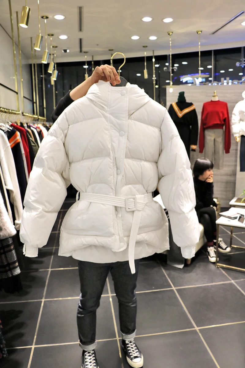 Winter New Style South Korea INS WOMEN'S Dress down Feather Coat Korean-style down Coat Mid-length Down Jacket Women's